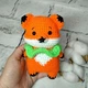 М'яка іграшка ручної роботи в'язана амігурумі Hand Made Лисичка 14 см Помаранчевий 202-80-3 - зображення 2