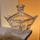 Стеклянная конфетница с крышкой Yiwu Bohemiya 16×16×19 см сахарница квадратная емкость для печенья и конфет Прозрачный - изображение 2