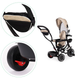 Rowerek trójkołowy EcoToys z obracanym siedziskiem i daszkiem JM-066-9 Beżowy (5903089065470) - obraz 6