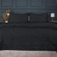 Набор MirSon №2974 Одеяло летнее Евро 200х220 Line Satin Light Pro 10-006 Black Шерсть + 2 наволочки 50х70 + простынь 220х240 (2200010980745) - изображение 1