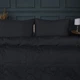 Набор MirSon №2974 Одеяло летнее Евро 200х220 Line Satin Light Pro 10-006 Black Шерсть + 2 наволочки 50х70 + простынь 220х240 (2200010980745) - изображение 3