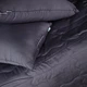 Набор MirSon №3005 Одеяло летнее King Size 220х240 Line Satin Premium 0240 Iron grey Creamy Silk + 2 наволочки 50х70 + простынь 220х240 (2200010983821) - изображение 3