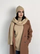 Вязаный женский шарф теплый ART KNIT бежевый, 42х190см 038227 - изображение 1