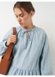 Платье джинсовое H&M S Голубой 0931435_завязки_06 - изображение 4