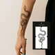 Временное тату для женщин, водостойкая татуировка-наклейка на тело TATTOOSHKA "Змея 20 см" LA-1 - изображение 3