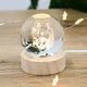 3D хрустальная сфера глобус с LED подсветкой и USB Гранд Презент Святое семейство 7.6х6.5 см деревянное основание - изображение 3