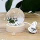 3D кришталева сфера глобус з LED підсвічуванням та USB Гранд Презент Галактика 7.6х6.5 см дерев'яна основа - зображення 4