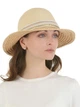 Женская летняя шляпа Fedora с пайетками бежевая 58 Seeberger (SC55372) - изображение 1