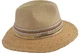 Женская летняя шляпа Fedora с пайетками бежевая 58 Seeberger (SC55372) - изображение 4