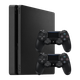 Набор Консоль Sony PlayStation 4 Slim 500GB Black Б/У + Геймпад Беспроводной DualShock 4 Version 2 2шт - изображение 1