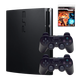 Набор Консоль Sony PlayStation 3 Slim 120GB Black Б/У + Геймпад Беспроводной DualShock 3 2шт + Игра Mortal Kombat Английская Версия - изображение 1