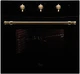 Духовой шкаф газовый Luxor Qualität 60 GBO Grill Retro Gold Barocco Vintage + конвектор, черное стекло, черный - изображение 1