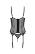 Комплект Passion LEAFA CORSET XXL/XXXL Чорний (SX0505) - изображение 4