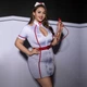 Эротический костюм медсестры для ролевых игр белого цвета JSY P61115 размер Plus Size - изображение 3