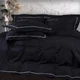 Простынь MirSon Сатин Imperial Turin Черная Двуспальная 180x220 см (2200007299270) - изображение 8