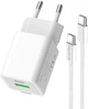 Сетевое зарядное устройство ColorWay GaN Mini 20W PD Port PPS USB Type-C PD + USB QC4.0 + кабель Type-C White (CW-CHS062PDC-WT) - изображение 5