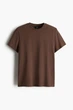 Футболка H&M Regular Fit S коричневий 0685816252 - изображение 5