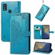 Кожаный чехол-книжка Epik Art Case с визитницей для ZTE Blade A51 Синий - изображение 4
