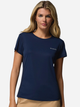 Koszulka sportowa damska Columbia Zero Rules Light SS Crew 2131723464 XL Granatowa (195982263342) - obraz 1