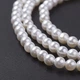 Перли Shell Pearl Клас А Круглий, Білий, 5мм, Отвір 1мм, близько 75шт/38см/нитка - зображення 5
