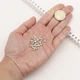 Пришивные Стразы Стеклянные Горный Хрусталь Кругло-Плоские Бесцветные, Основа Латунь Платиновый, 4х3мм, 144 шт - изображение 3