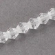 Бусины Австрийский Хрусталь Имитация, Стеклянные, Граненые Биконус, Бесцветный, 2х3мм, 140шт/40см/нить - изображение 4