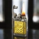 Запальничка бензинова Lighter HP917 Dragon Gold Silver у подарунковій упаковці - зображення 1
