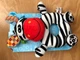 Игрушка шуршалка SOZZY, яркая, шуршит, прорезыватель для детей 0-3г Коровка в полосочку Корова Черно-Белая - изображение 3