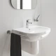 Одноважільний змішувач для раковини S-Size Grohe Eurosmart New з натискним донним клапаном (23922003) - зображення 4