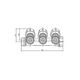 Коллектор с регулирующими вентилями на 3-х вых. Roho R809-03 - 3/4"x3/4" EK (RO0250) - изображение 2
