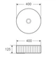 Умывальник накладной керамический Mixxus Premium Wave-0101 400x400x125mm (MP6491) - изображение 3