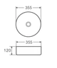Умывальник накладной керамический Mixxus Premium Topper-0101 355x355x120mm (MP6489) - изображение 2
