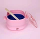 Силиконовый аппарат для нагревания воска 400ml Wax Warmer, складной баночный воскоплав Розовый WSM-102-Pink - изображение 1