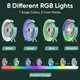 Вентилятор настольный аккумуляторный Fan Portable USB RBG подсветка зелёный - изображение 8