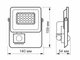 Прожектор LED F2e 10W 5000K с датчиком движения и освещенности 220V IP65 VL-F2e105W-S VIDEX - изображение 6