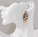 Женские сережки в стиле Бохо jewelry нежного кораллового цвета - изображение 2