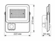 Прожектор LED F2e 50W 5000K с датчиком движения и освещенности 220V IP65 VL-F2e505W-S VIDEX - изображение 6