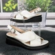 Босоножки женские Fashion белые на невысокой платформе 36р (23,3 см) 4469-2 - изображение 3