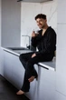 Піжама чоловіча у смужку льон Handy Wear Linen Strip чорна 4XL - зображення 7