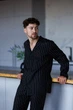 Піжама чоловіча у смужку льон Handy Wear Linen Strip чорна 4XL - зображення 8
