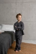 Пижама детская Handy Wear Homely вареный хлопок в клетку графит 110-116 - изображение 3