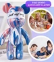 Набор для творчества Fluid Bear Флюидный Мишка DIY Bearbrick с красками 23 см (2104618542) - изображение 7