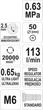 Шлифмашина пневматическая эксцентриковая, с диском Ø=50мм, 0.63 MPa, потреб. воздуха-113 л/мин YATO (YT-09730) - изображение 4