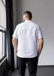Сорочка з льону MonsterBrand короткий рукав XXXL (56) біла - зображення 2