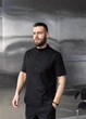 Сорочка з льону MonsterBrand короткий рукав 5XL (60) чорна - зображення 2
