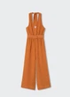 Кобінезон MANGO Polka-dot Long Jumpsuit Коричневий S 37050423 - зображення 7