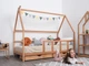 Детская кровать домик Монтессори от Busy Wood на ножках с ящиками 2х45см Модель 1 натуральное дерево 200х90 см - изображение 1