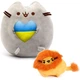 Набор мягких игрушек 2Life Пушин кэт с сердцем 23x25 см Серый и Pusheen cat 8х7 см с Львом Оранжевый (v-11600) - изображение 1