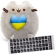 Мягкая игрушка 2Life Пушин кэт с Сердцем 23х25 см Серый и Наклейка для кнопок клавиатуры Черный (v-11602) - изображение 1