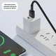 Кабель USB Type C для зарядки iPhone 15 13 12 11 Huawei P40 P30 Realme Oppo Oneplus Toocki шнур з підтримкою швидкої зарядки, 25 см, чорний (106285710) - зображення 3